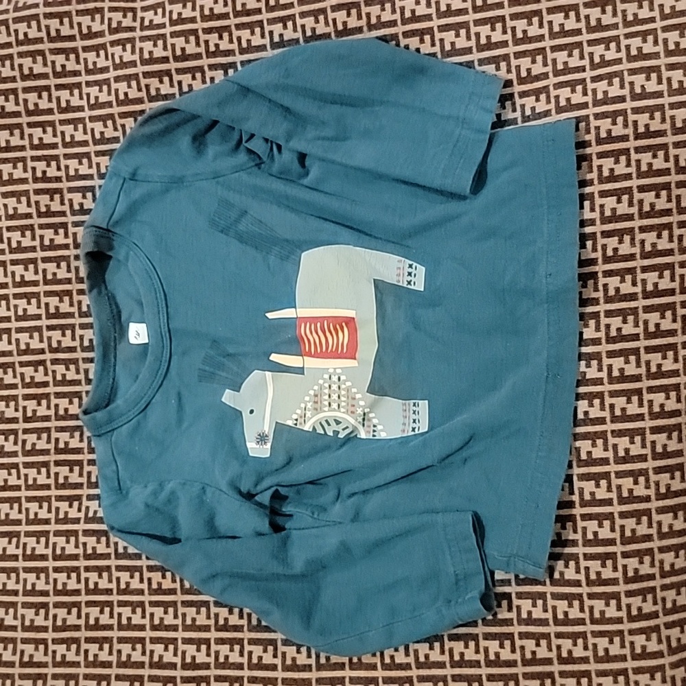 Tea Collection Donkey Graphic Tee beautiful greenish blue 12-18 months